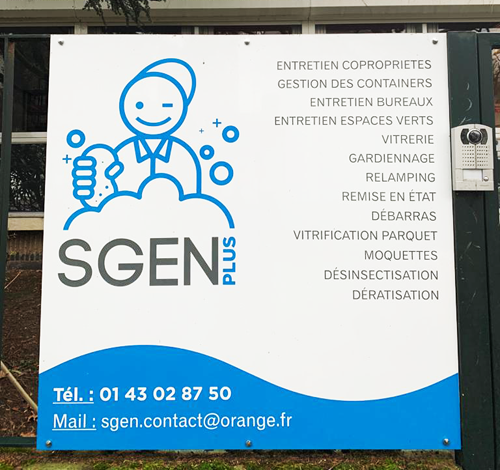 sgen plus panneau leraincy - La société SGEN PLUS